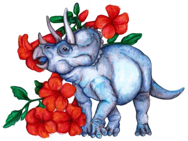 Dinosaurs and Flowers