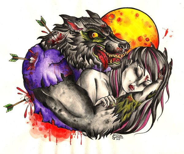 Werewolf тату