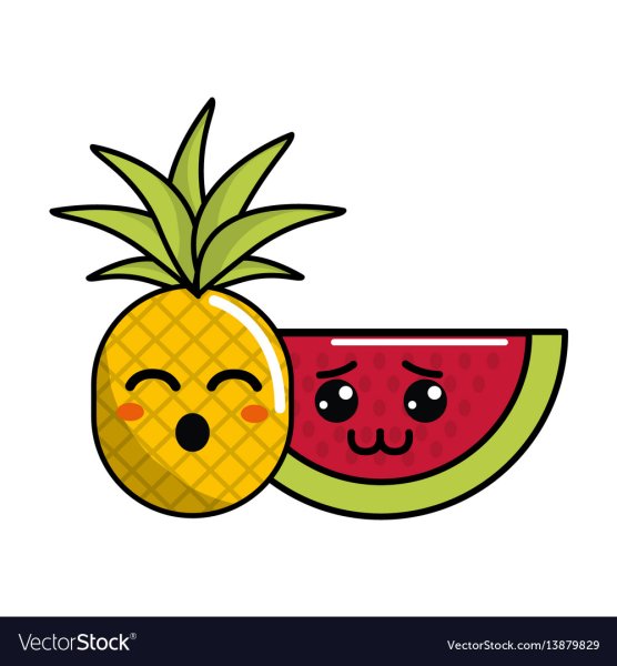 Кавайный ананас с глазами