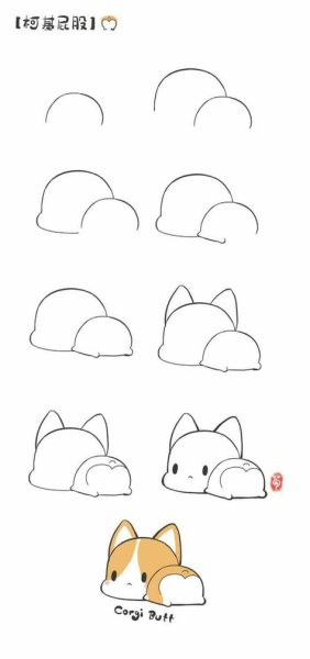 Котики рисунки для срисовки простые