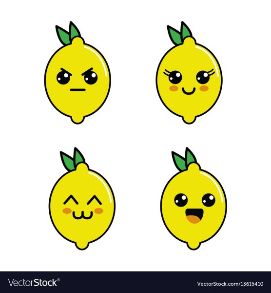 Лимон милый кавайный