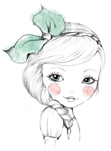 Милые девочки для срисовки