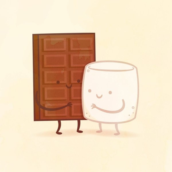 Нарисованная Живая еда