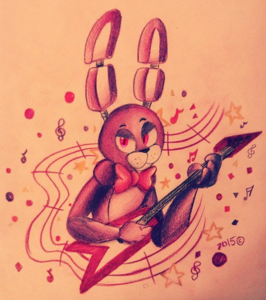 ФНАФ арты для срисовки Бонни