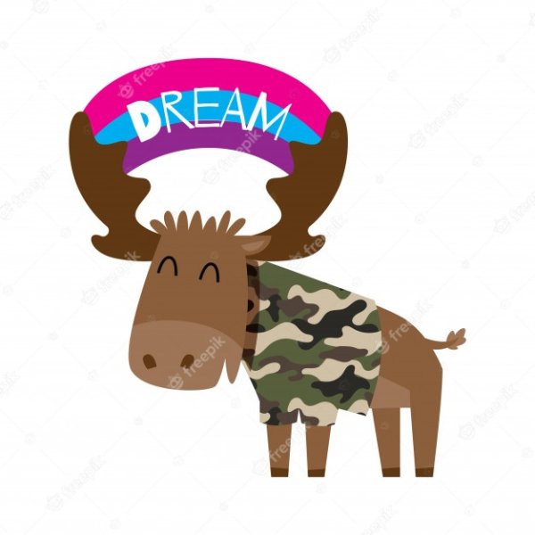 Лось мультяшный