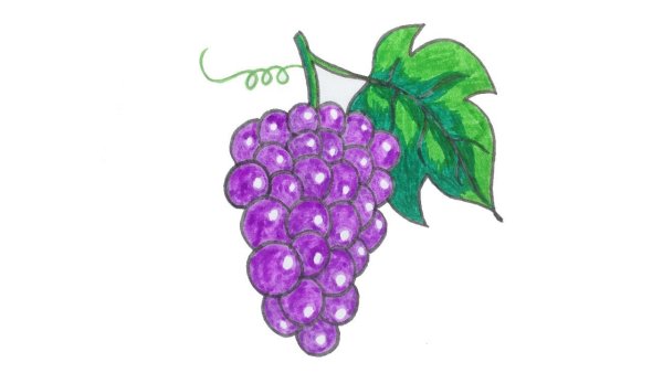 Рисование с детьми виноград