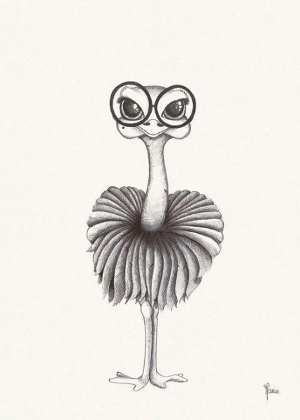 Милые животные для срисовки карандашом