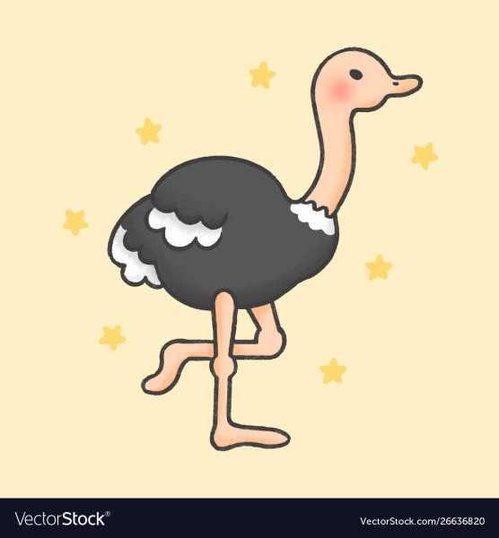 Страус мультик