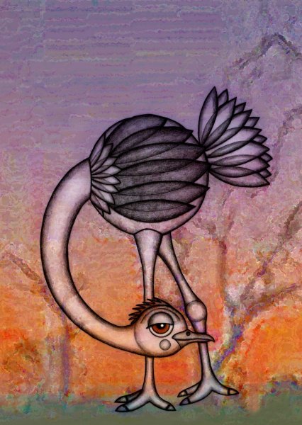 Страус стилизация