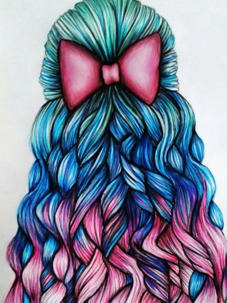 Красивые волосы нарисованные