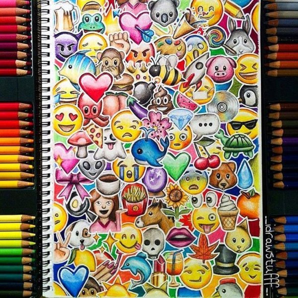 Смайлы для скетчбука