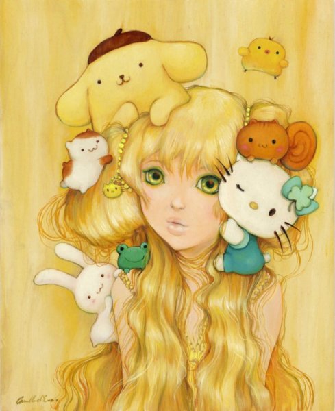 Милые нарисованные девочки