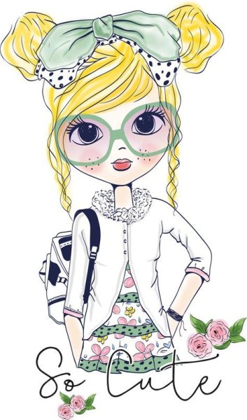 Модные девочки мультяшные