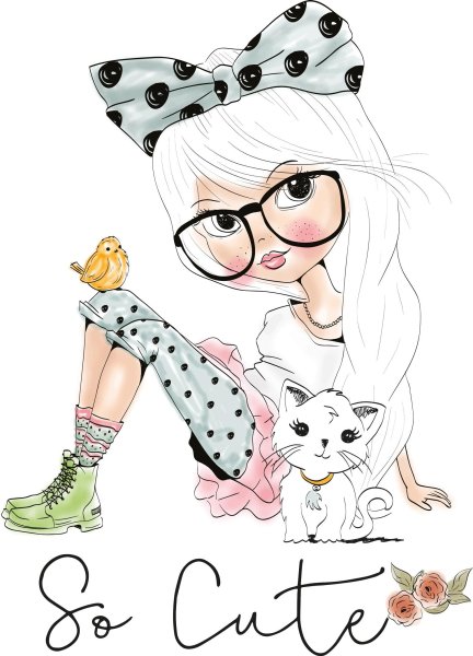 Девушки в мультяшном стиле