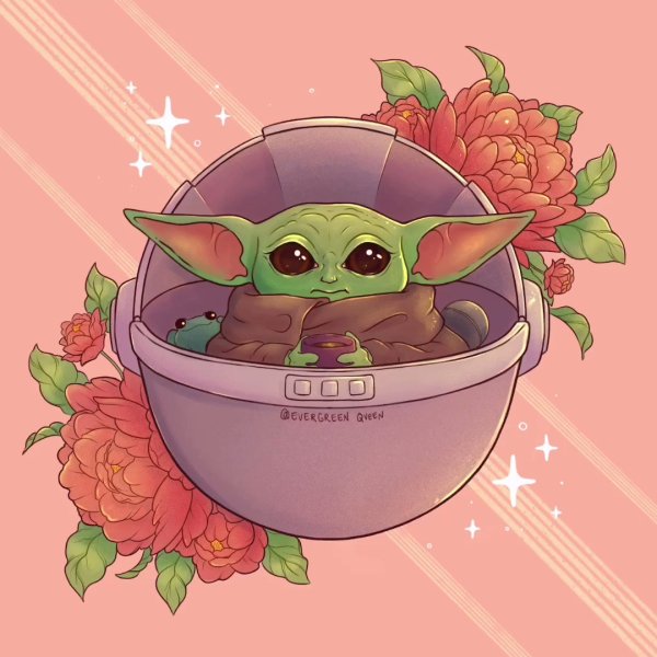 Малыш йода арт