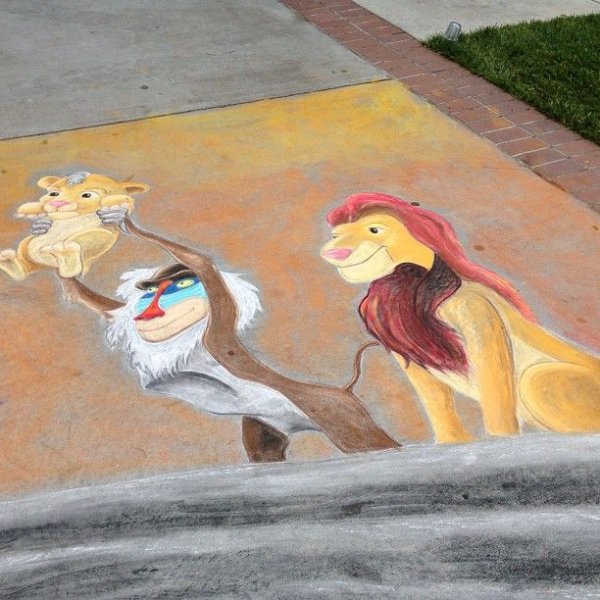 Рисунки мелками Дисней