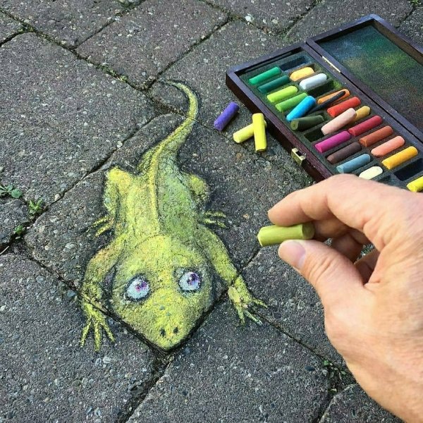 Рисование мелками