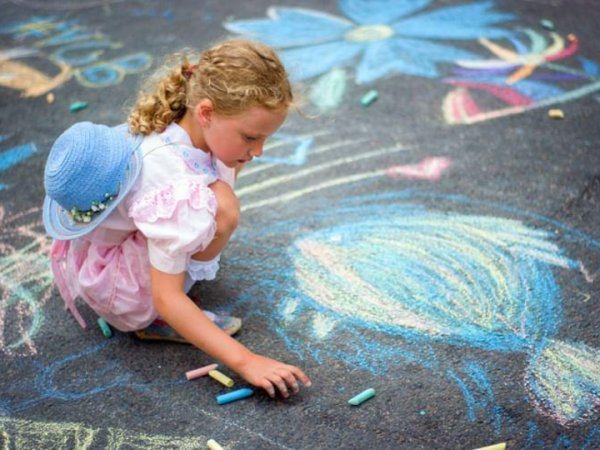 Рисование мелками