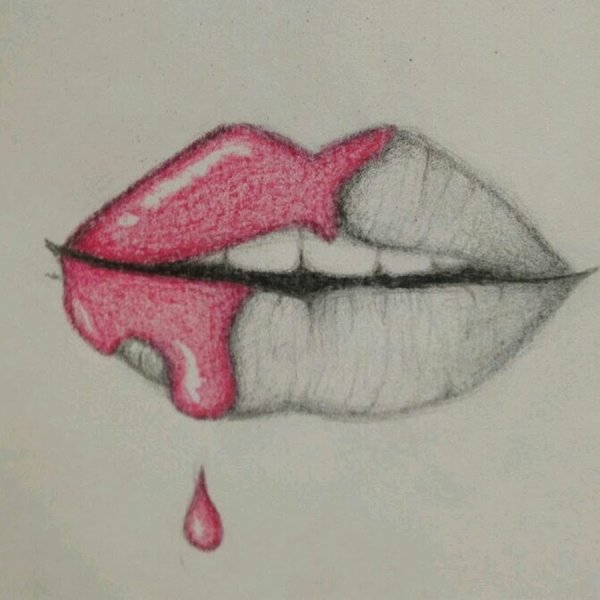 Красивые губы рисунок