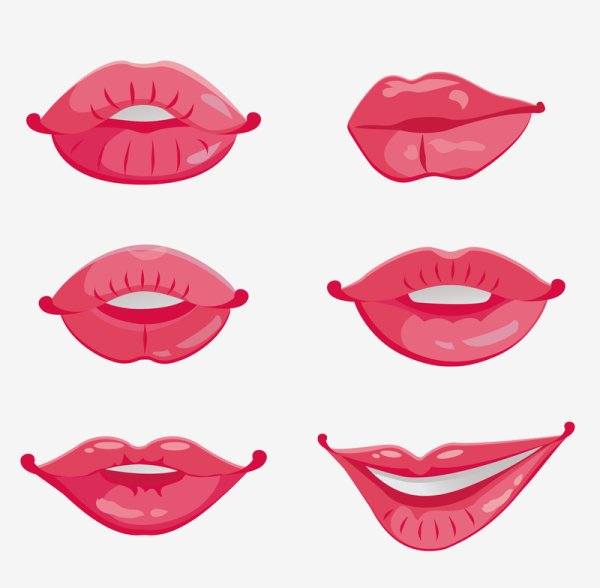 Губы в мультяшном стиле