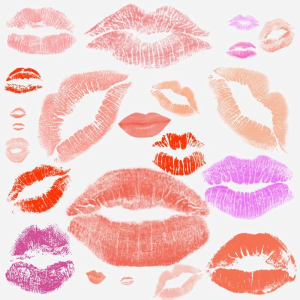 Красивый отпечаток губ