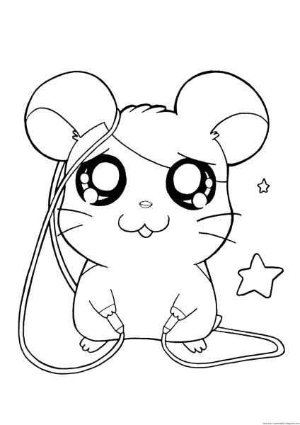 Раскраски Каваи кот Пушин