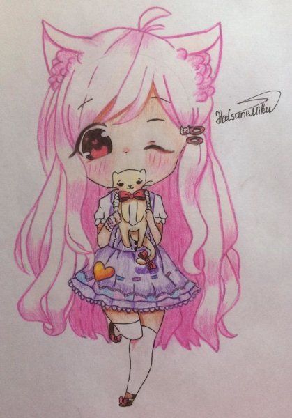 Чиби девочки для срисовки