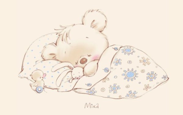 Милый спящий мишка