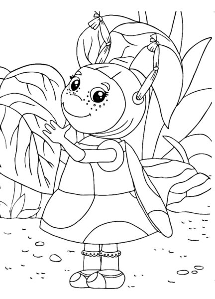 Мила из Лунтика раскраска