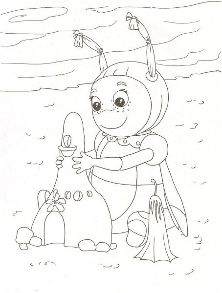 Мила из мультика Лунтик раскраска