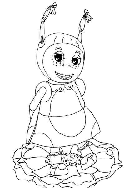 Мила из мультика Лунтик раскраска