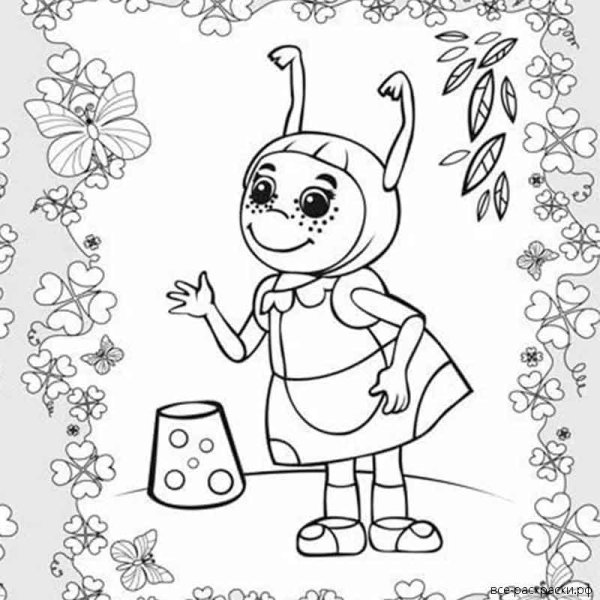 Раскраска Лунтик Барбоскины