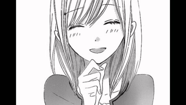 Аниме улыбающаяся черно белые