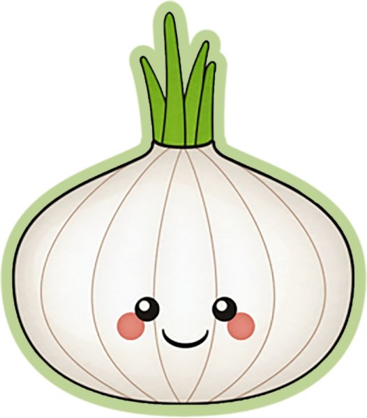 Кавайный лук овощ