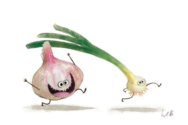 Овощи забавные иллюстрации