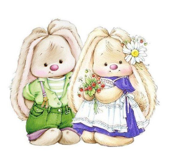 Зайчик для скрапбукинга