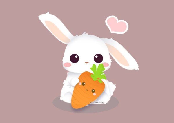 Милые мультяшные кролики