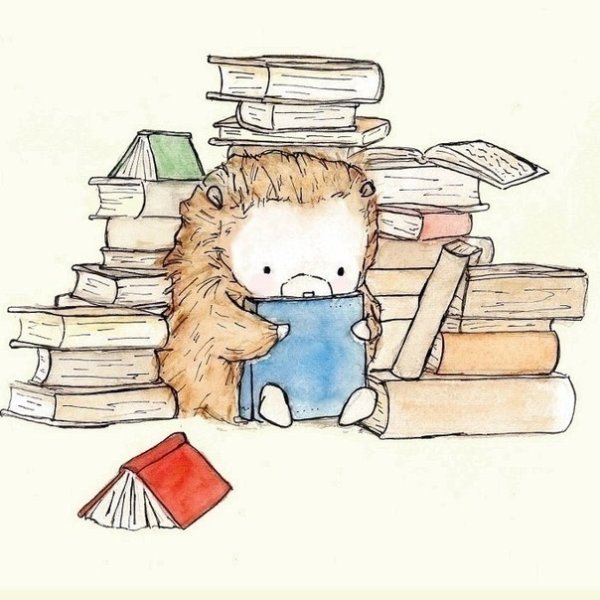 Ежик с книжкой
