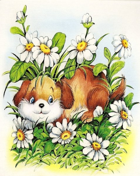 Зверюшки в цветах