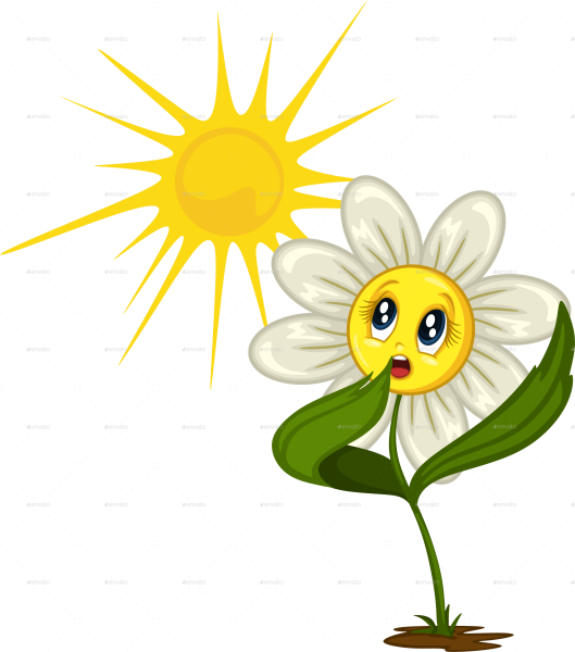 Ромашки мультяшные