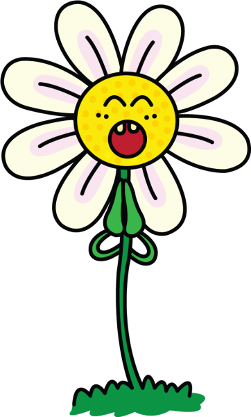 Цветочки мультяшные