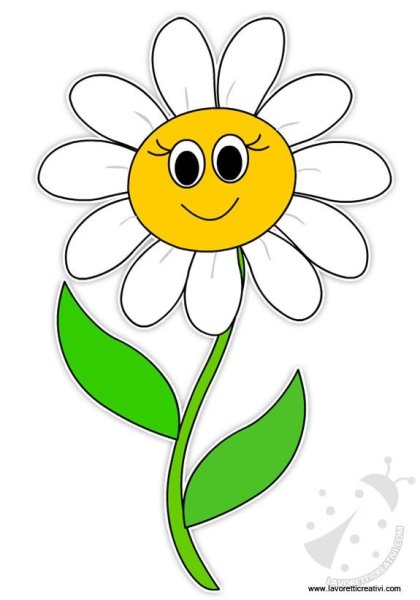 Ромашка мультяшная