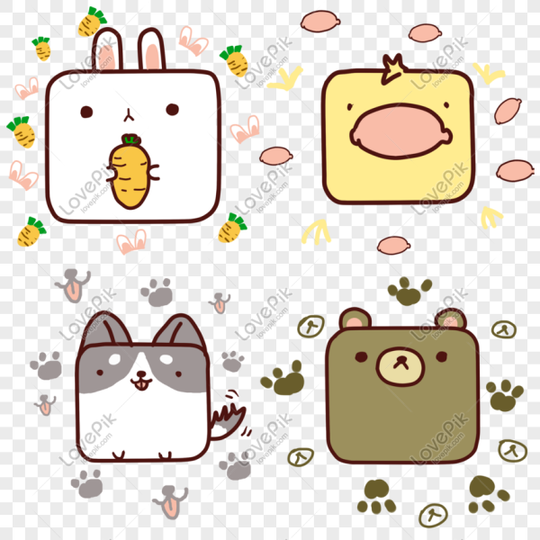 Рисовать квадратных животных