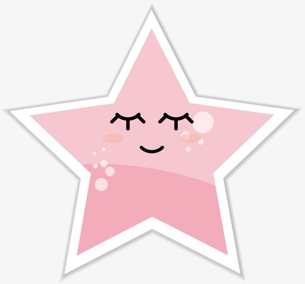 Розовые звезды нарисованные