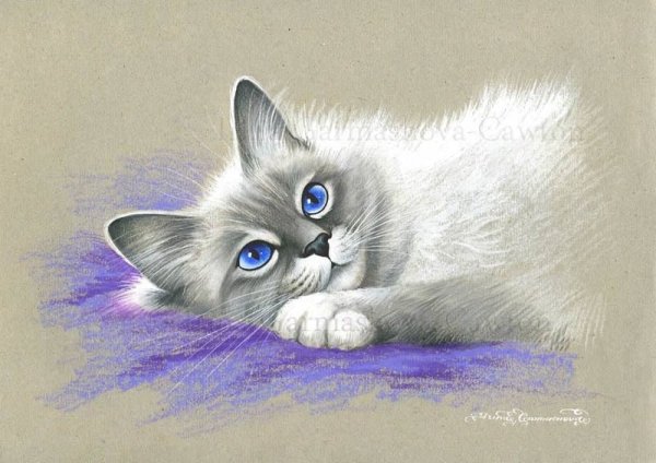 Милый дракон акварель