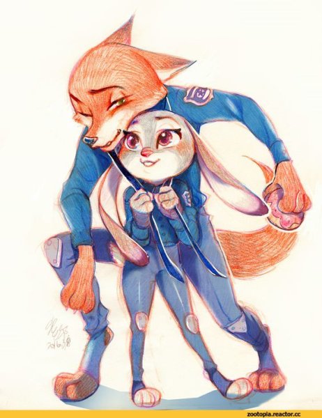 Рисунки Джуди Хопс и Ника