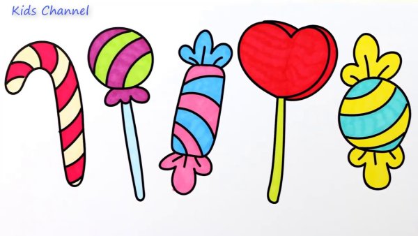 Конфетки срисовать