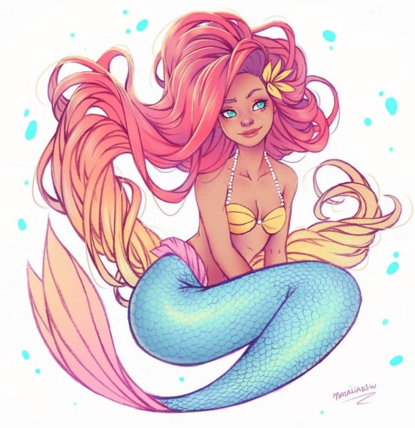 Русалки красивые мультяшные