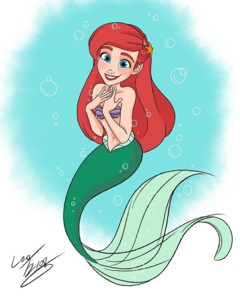 Русалки арт мультяшные