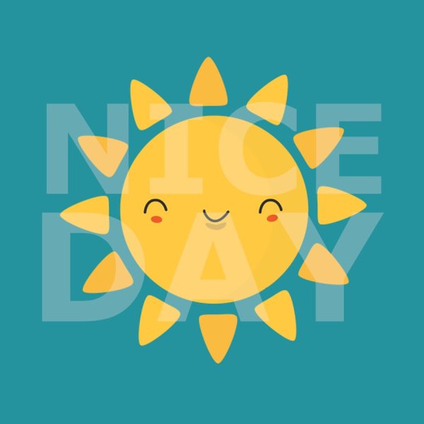 Нарисованное солнце милое